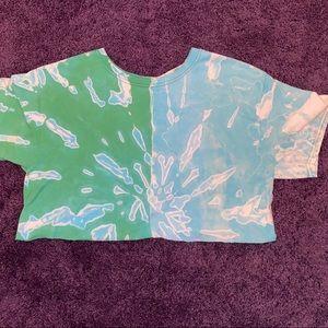 Split dye crop top